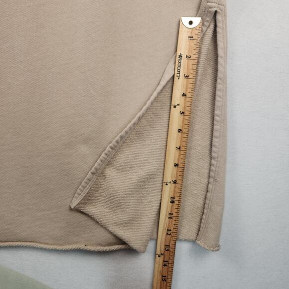 Eileen Fisher Organic Cotton French Terry A-Line Skirt Women’s XL Tan Stretch - Picture 7 of 13